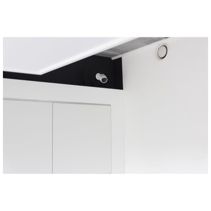 Caméra factice - CHACON - Aluminium - LED bleu - Blanc