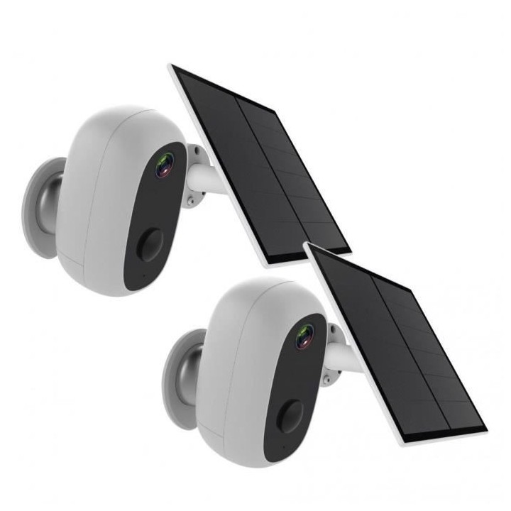 2 caméras avec panneau solaire - CHACON - 2-IPCAM-BE03-PS - Extérieu