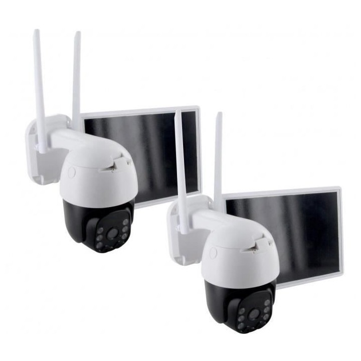 2 caméras avec panneau solaire - CHACON - 2-IPCAM-DM02 - Extérieur -