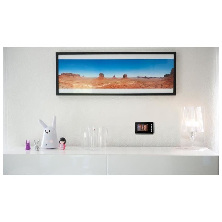 Visiophone couleur CHACON 4 fils 4,3 noir avec écran ultraplat