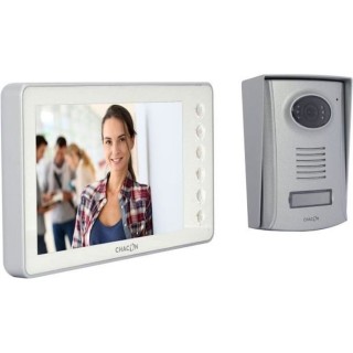 Videophone CHACON 2 fils 7'' - Blanc - IP44 - Vision nocturne - Garant