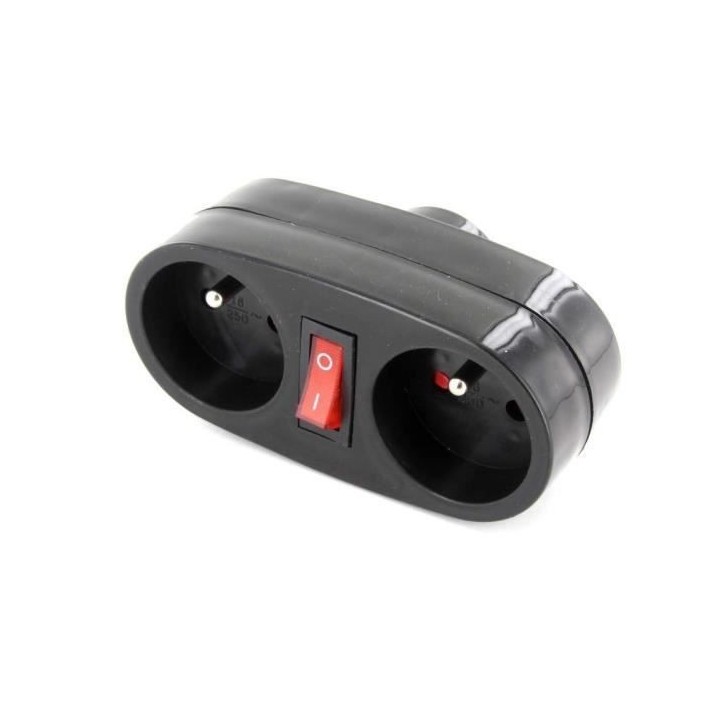 CHACON Prise Biplite 16A avec interrupteur anthracite