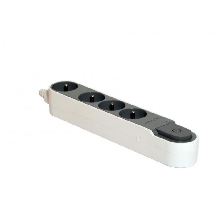 CHACON Bloc multiprise parafoudre avec interrupteur 4 prises 16A 5m gr