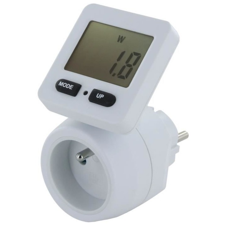 Prise mesure consommation - CHACON - 54351 - Ecran rotatif - FR