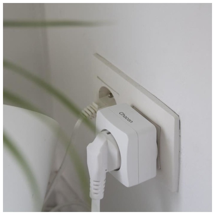 Set 2 mini prises - CHACON - On/Off - 2300 W (FR) + télécommande - B