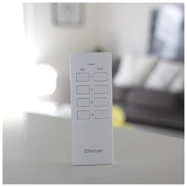 Set 2 mini prises - CHACON - On/Off - 2300 W (FR) + télécommande - B