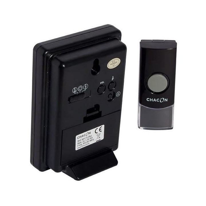 Carillon sans fil CHACON - 80m de portée - 32 mélodies - Volume rég