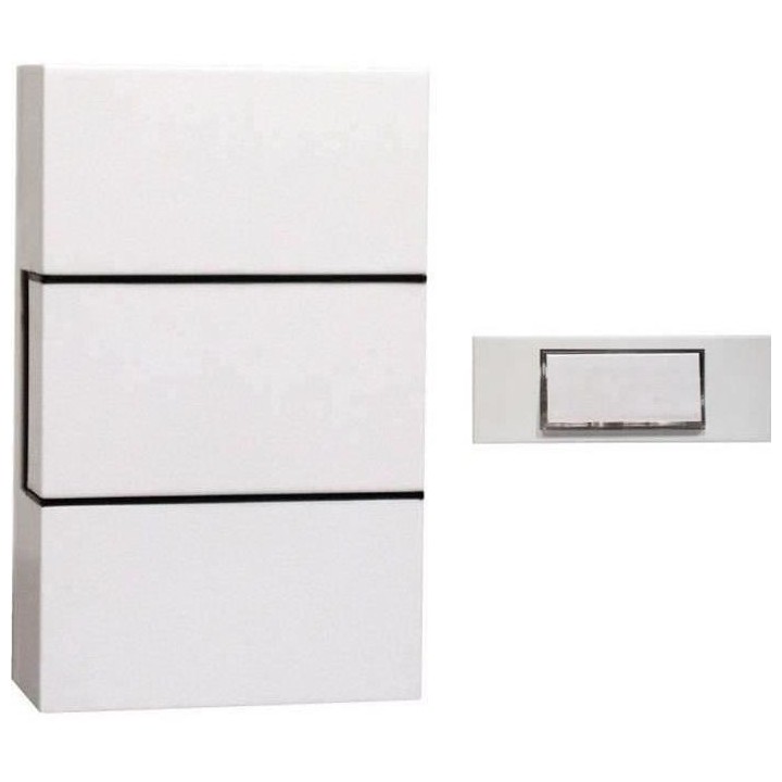 Carillon filaire CHACON - 1 mélodie - Bouton poussoir avec rétroécl