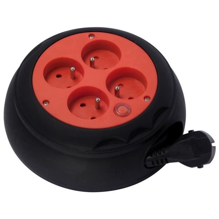 Cassette d'enroulement - CHACON - 4 x 16 A - 4 m (FR) - Orange