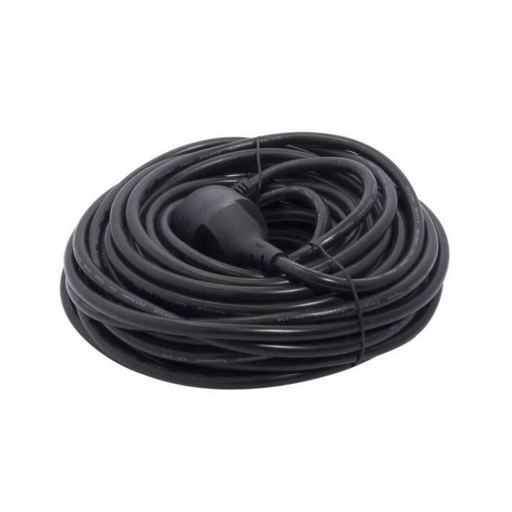 CHACON Prolongateur HO5VVF 3 x 1,5 mm² 20 m - Noir