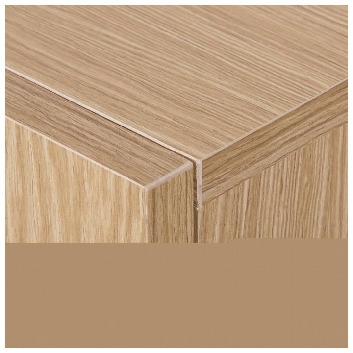 Bibliotheque STARLIGHT - Noir et chene -1 porte 3 étageres - L 80 x P