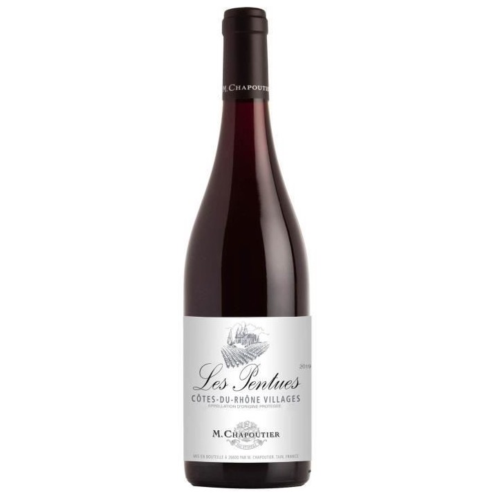 M. Chapoutier Les Pentues 2021 Côtes du Rhône Villages Bio - Vin rou