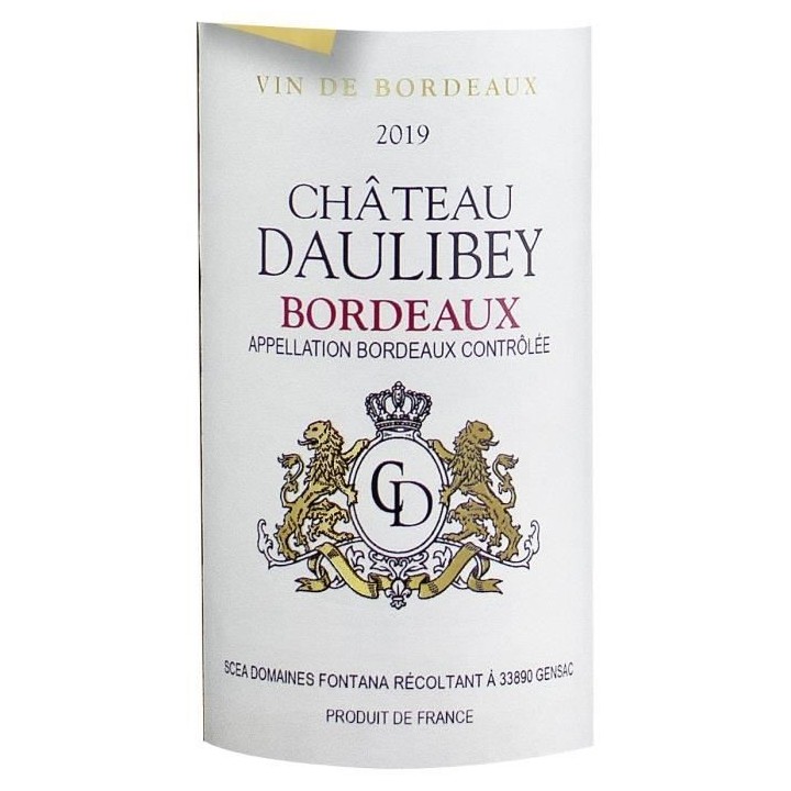 Château Daulibey 2019 Bordeaux - Vin rouge de Bordeaux