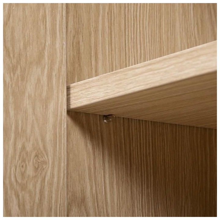 Buffet STARLIGHT - Noir et chene - Pieds laqué noir - 3 portes - L 16