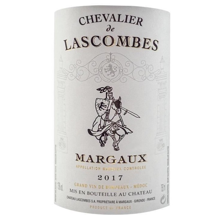 Chevalier de Lascombes 2017 Margaux - Vin rouge de Bordeaux