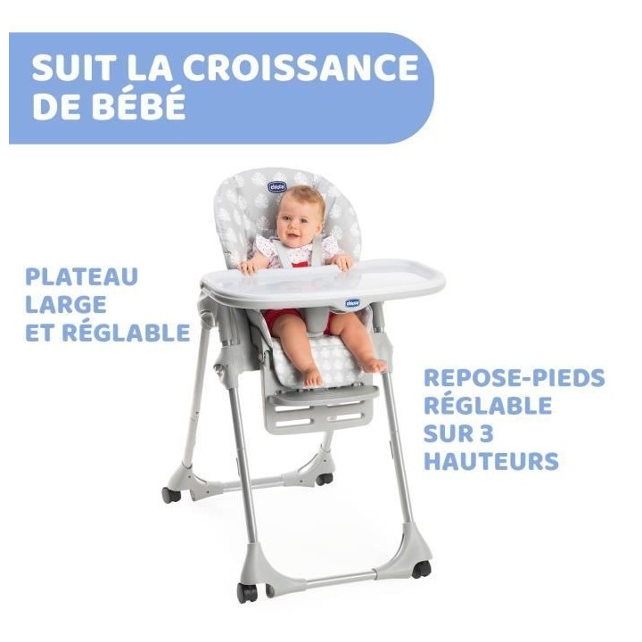 CHICCO - Chaise Haute Polly Easy Giraffe