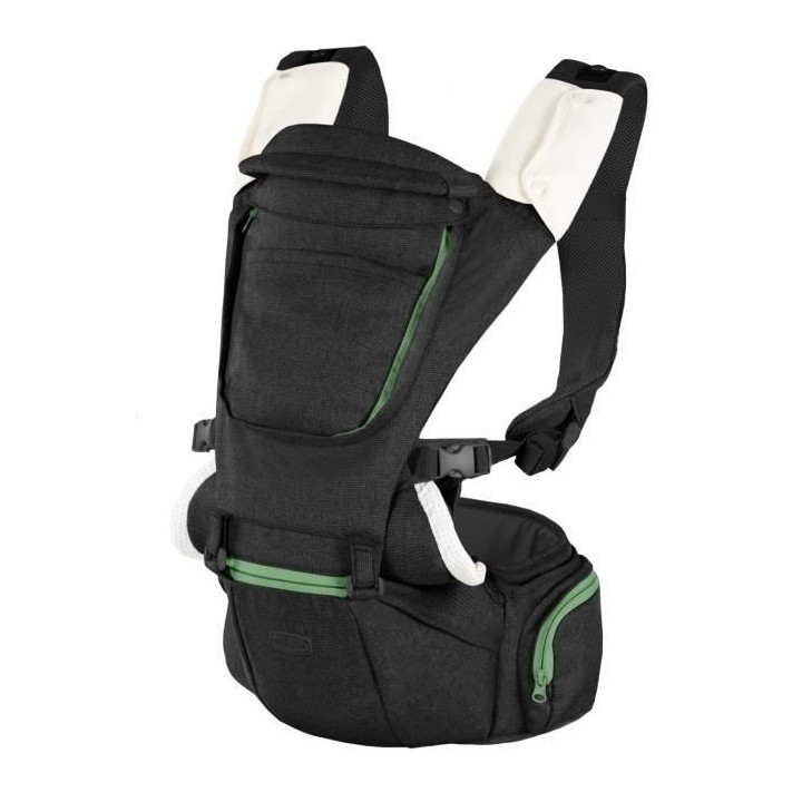 Porte-bébé ergonomique CHICCO - Hip Seat Pirate Black - Ventrale/dos