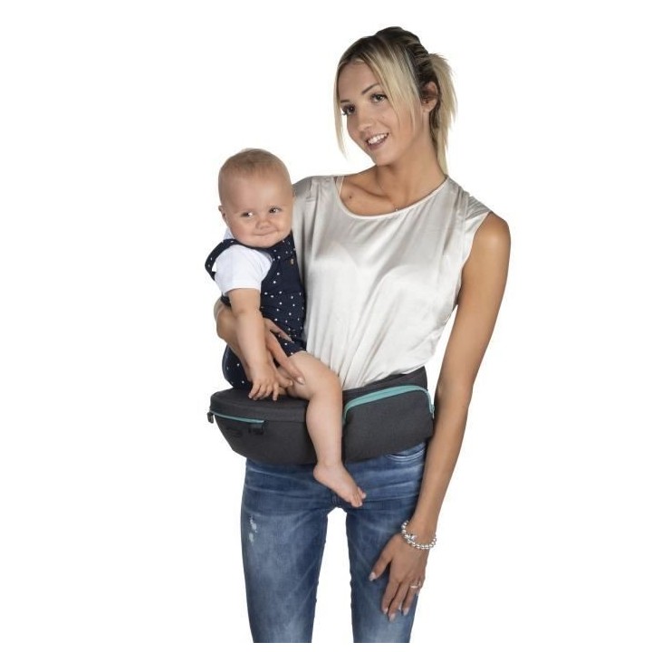 Porte-bébé ergonomique CHICCO - Hip Seat Pirate Black - Ventrale/dos