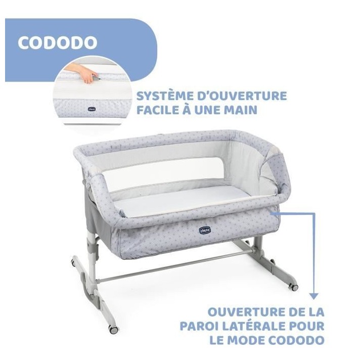 Berceau cododo Next2Me Dream Silver - CHICCO - A partir de 0 mois - Ha