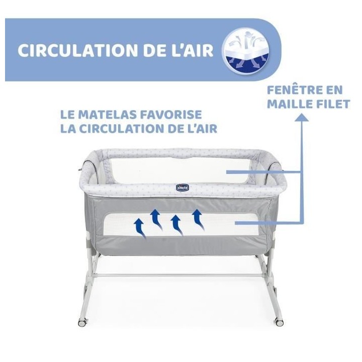 Berceau cododo Next2Me Dream Silver - CHICCO - A partir de 0 mois - Ha