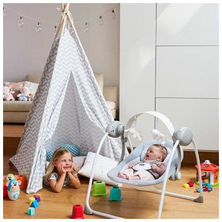 Balancelle Relax and Play - CHICCO - Gris - Balancement automatique -