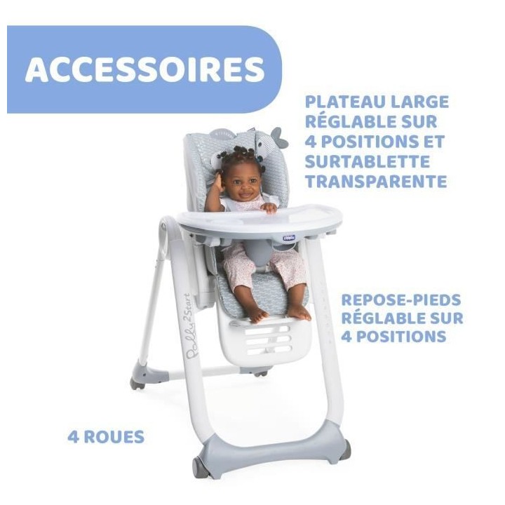 CHICCO - Chaise Haute Polly 2 Start Dots