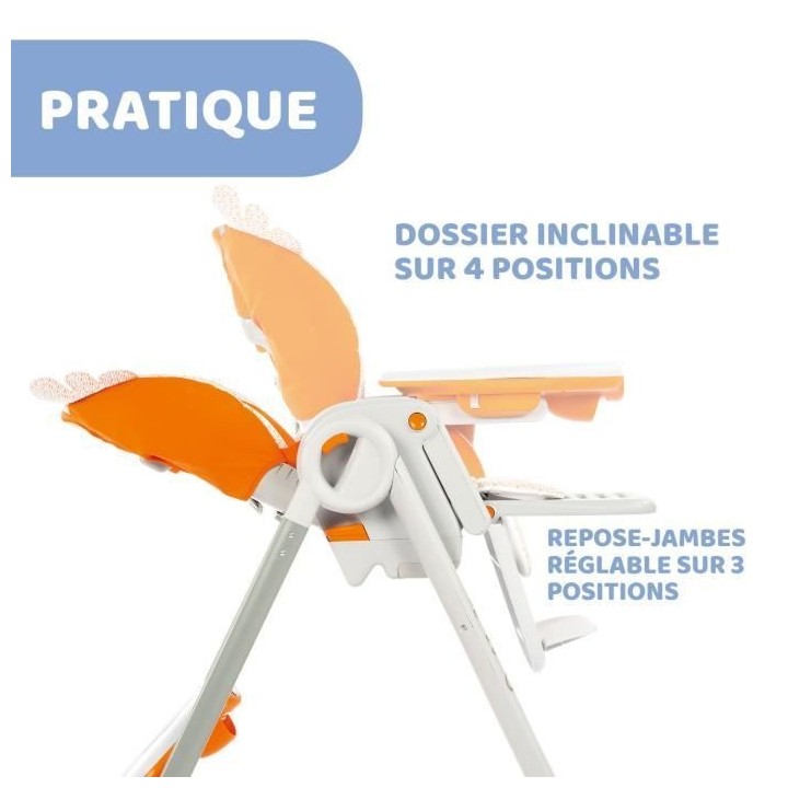 CHICCO Chaise Haute Polly 2 Start - 4 Roues fancy chicken