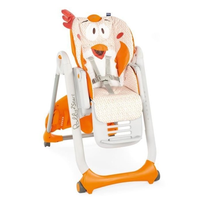 CHICCO Chaise Haute Polly 2 Start - 4 Roues fancy chicken
