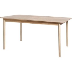 Table a manger extensible - Scandinave - NEW SOFIA - Chene et blanc avec motifs - L 160 / 200 x P 90 cm