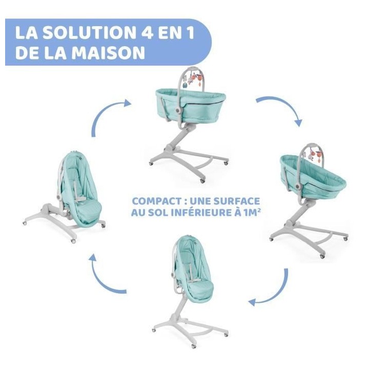 CHICCO Transat berceau 4 en 1 - Baby Hug - Aquarelle