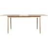 Table a manger extensible - Scandinave - NEW SOFIA - Chene et blanc avec motifs - L 160 / 200 x P 90 cm