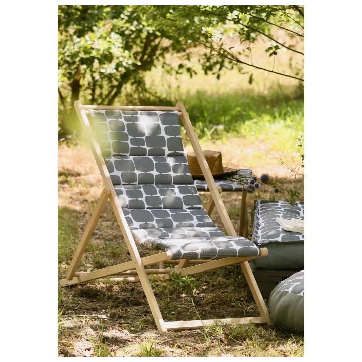 Chilienne matelassée - JARDIN PRIVE - FUTURISTE - Mastic - F100