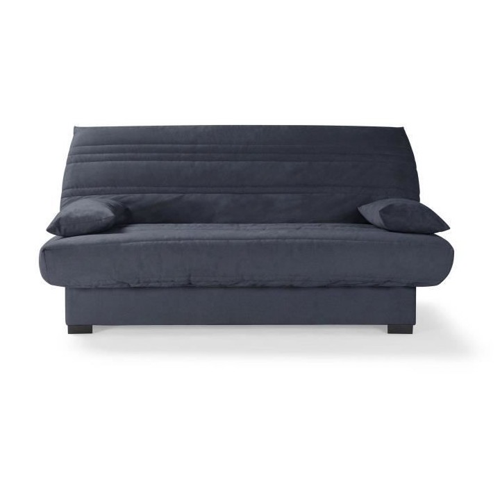 Banquette clic clac 3 places - Matelas 17 cm - Tissu gris anthracite -