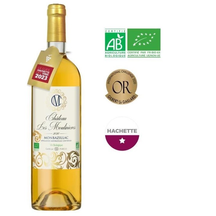 Château Les Moulinieres 2020 Monbazillac - Vin blanc du Sud Ouest - B