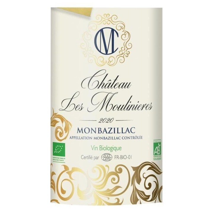 Château Les Moulinieres 2020 Monbazillac - Vin blanc du Sud Ouest - B