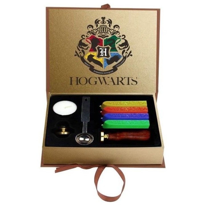 Coffret cachet cire Harry Potter avec 4 batons de cire et accessoires