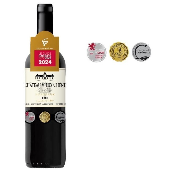 Château Le Vieux Chene 2020 Bordeaux HVE3 - Vin rouge de Bordeaux