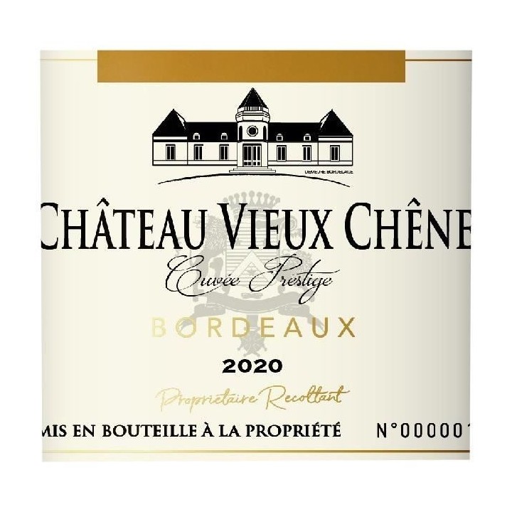 Château Le Vieux Chene 2020 Bordeaux HVE3 - Vin rouge de Bordeaux