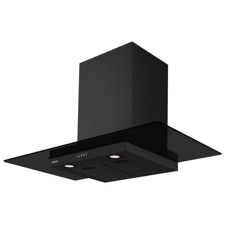 Hotte verre CIARRA CDHFLAT90VNN - 90 CM - 700m3/h - Full black - A++