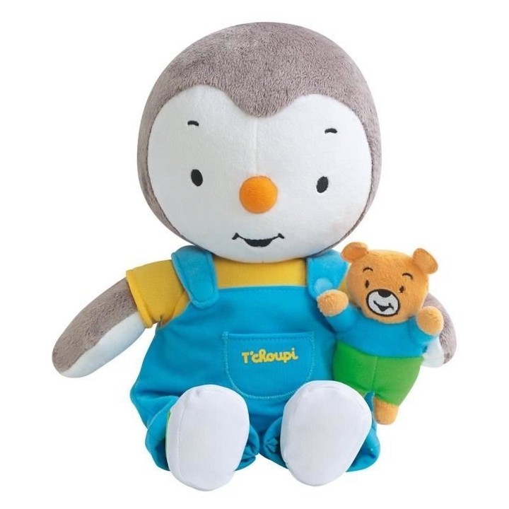 Jemini T'choupi - Peluche Tchoupi 30 cm avec ourson