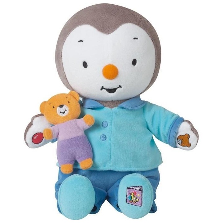 Peluche T'CHOUPI Raconte moi une histoire - JEMINI - ± 30 cm - Bleu -