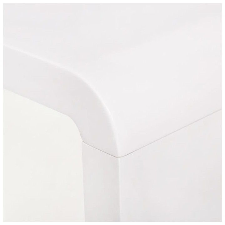 Table basse rectangulaire -MDF- Blanc laqué - Style contemporain -1