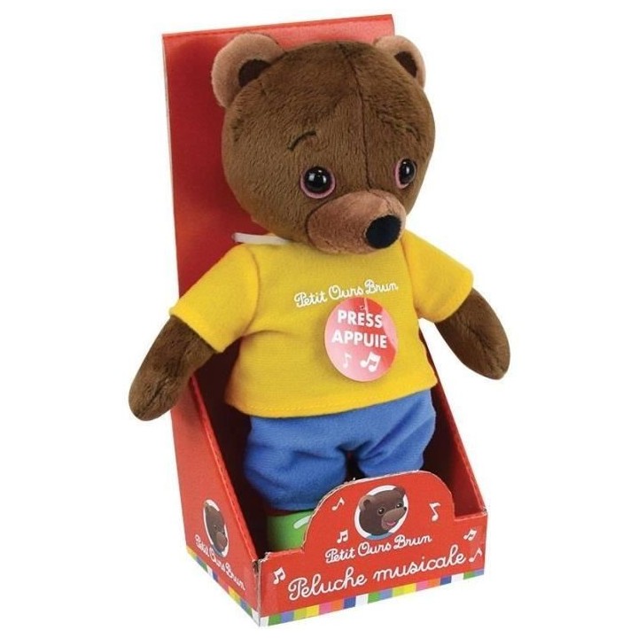 PETIT OURS BRUN Peluche Musicale Pour Enfants - 22 cm