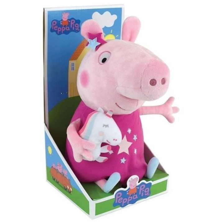 PEPPA PIG Peluche Avec Mascotte Pour Enfants - 30 cm