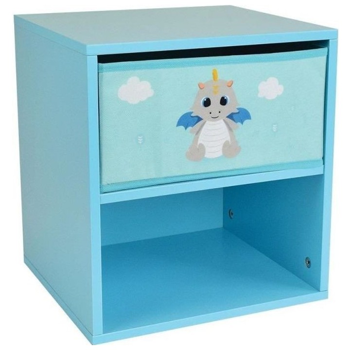LEON LE DRAGON Chevet avec un tiroir ± 36 x 33 x 30 cm pour enfant