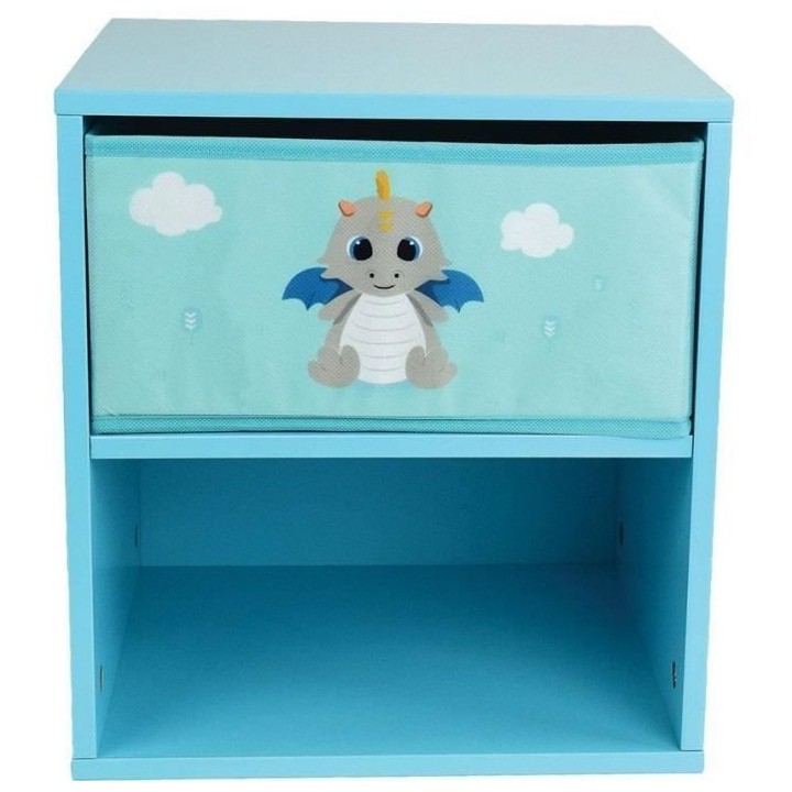 LEON LE DRAGON Chevet avec un tiroir ± 36 x 33 x 30 cm pour enfant