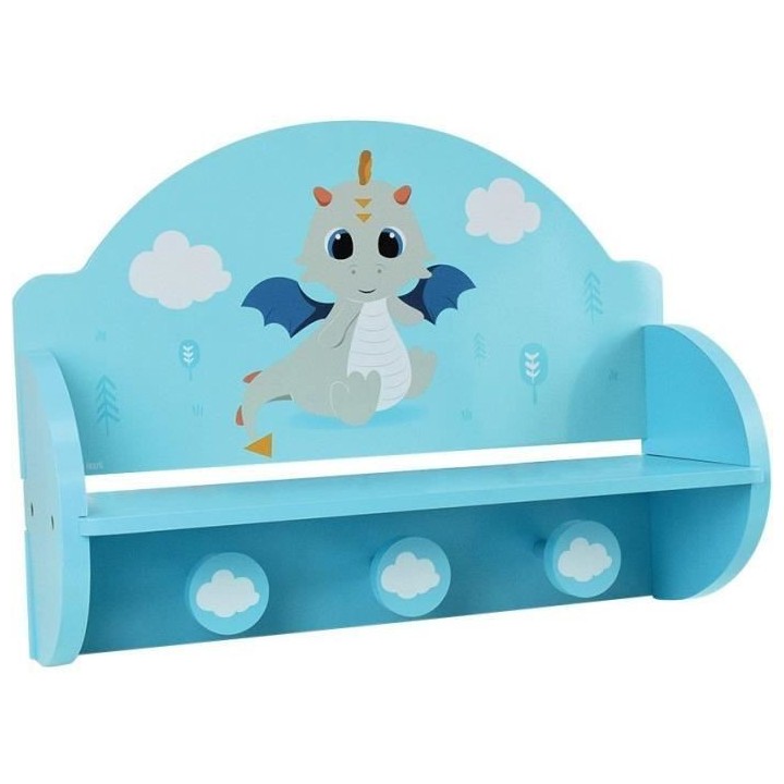 FUN HOUSE Léon le Dragon 713338 ETAGERE PORTEMANTEAU Dimensions : ±
