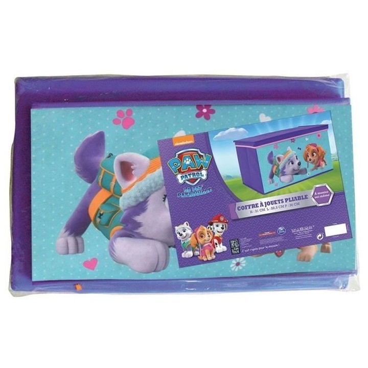 Fun House Pat Patrouille fille coffre a jouets pliable pour enfant