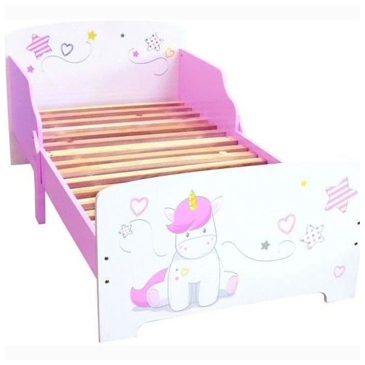 Fun House Licorne lit 140x70 cm avec lattes pour enfant