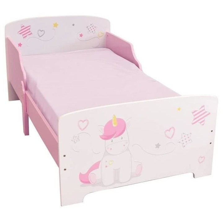 Fun House Licorne lit 140x70 cm avec lattes pour enfant